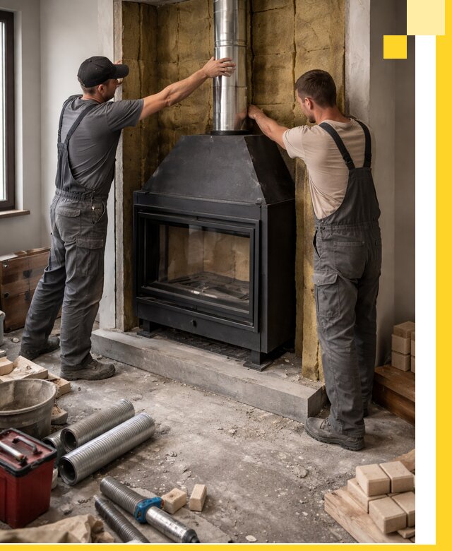 Изготовление и монтаж закрытых каминов в Шебекине под ключ