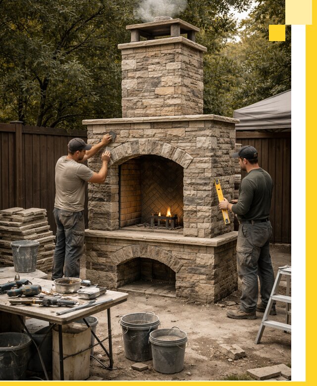 Проектирование и установка уличных каминов в Шебекине