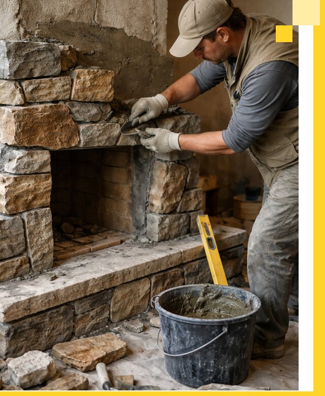 Изготовление и установка каменных каминов под ключ в Шебекине