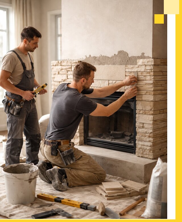 Установка и монтаж каминов для загородного дома в Шебекине