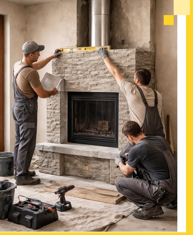 Профессиональный монтаж каминов под ключ в Шебекине для дома