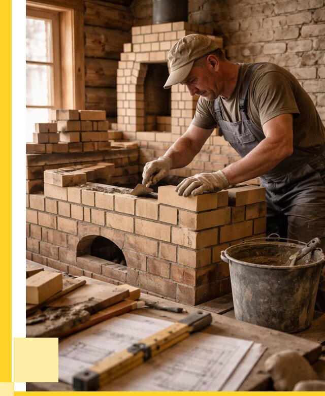 Кладка печей из кирпича в Шебекине цены от 30543 р. - ЭриданШбк