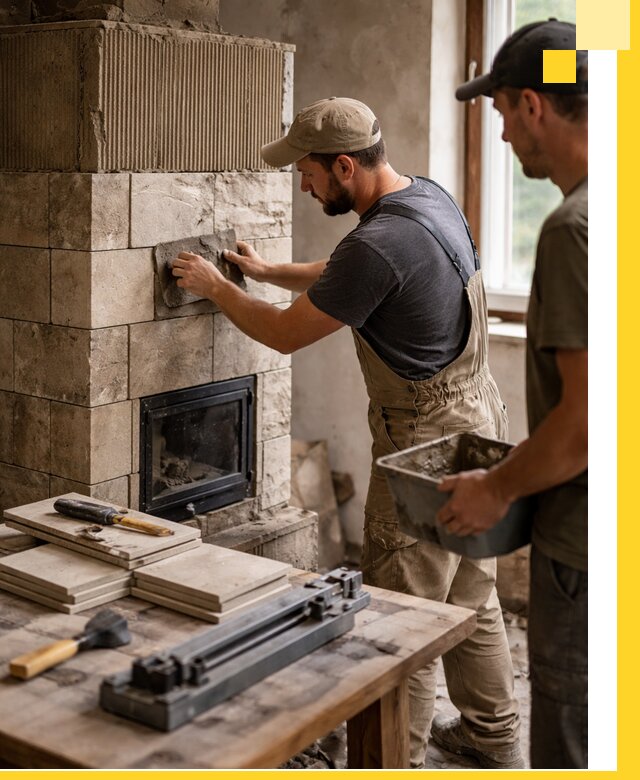 Профессиональная облицовка печей в Шебекине: керамика и камень