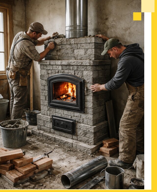 Производство, поставка и монтаж дровяных печей в Шебекине