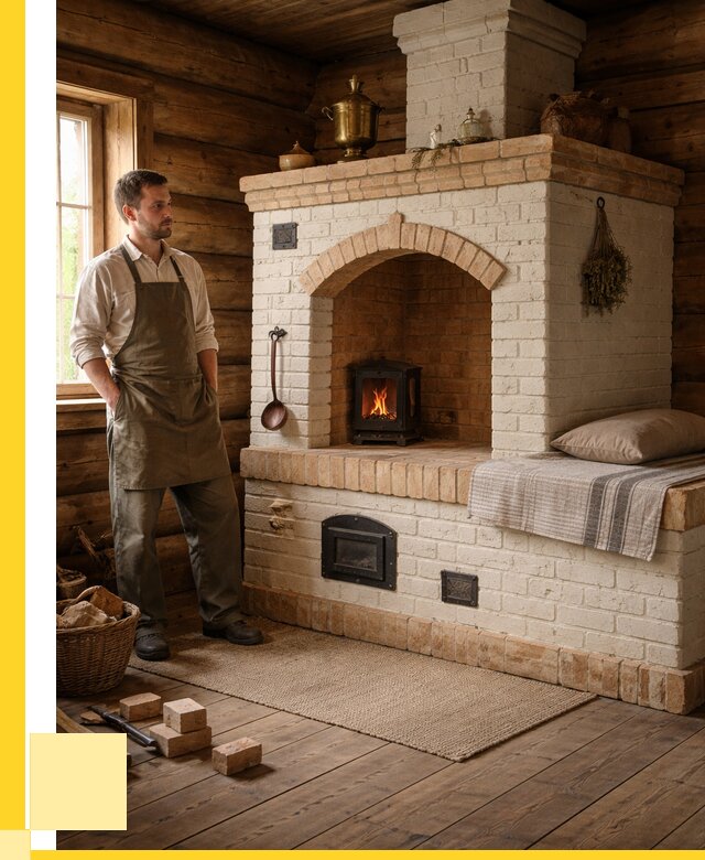 Русские печи с лежанкой под ключ в Шебекине от 152715 р. ЭриданШбк