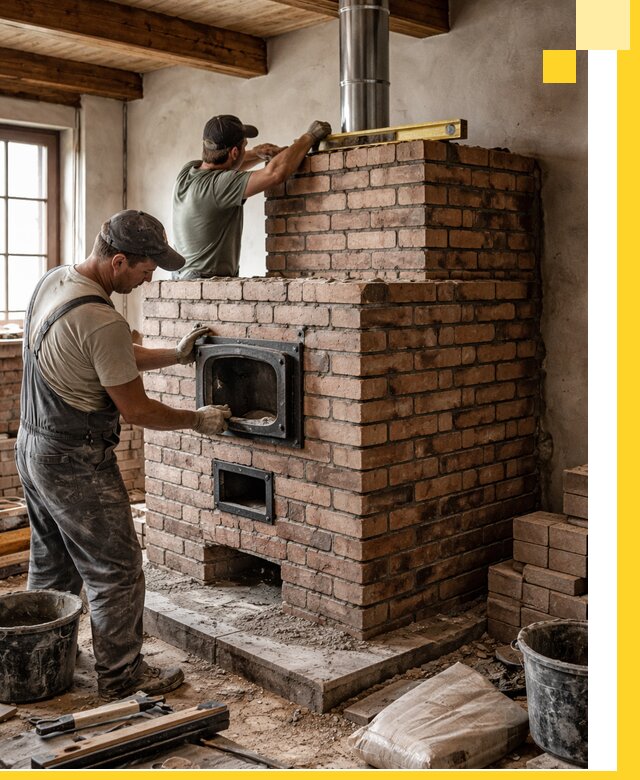 Печи для загородного дома под ключ в Шебекине — монтаж и сервис