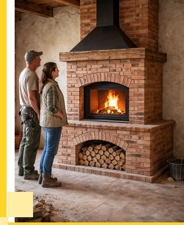 Печи камины из кирпича в Шебекине от 122172 р. | ЭриданШбк