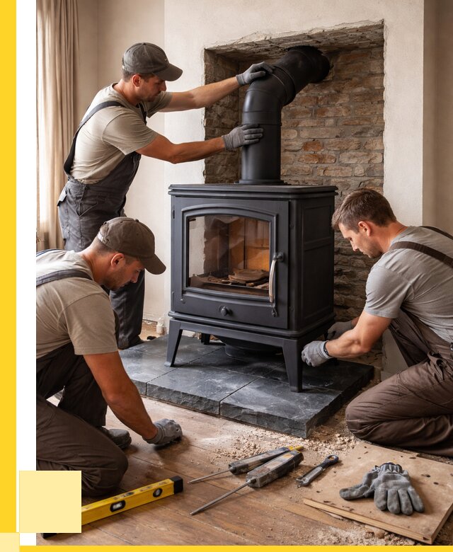 Монтаж печи камина в частном доме в Шебекине от 25453 р. | ЭриданШбк