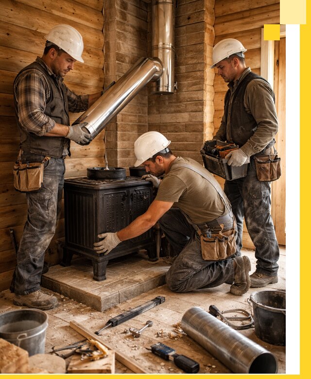 Профессиональный монтаж банных печей и дымоходов в Шебекине