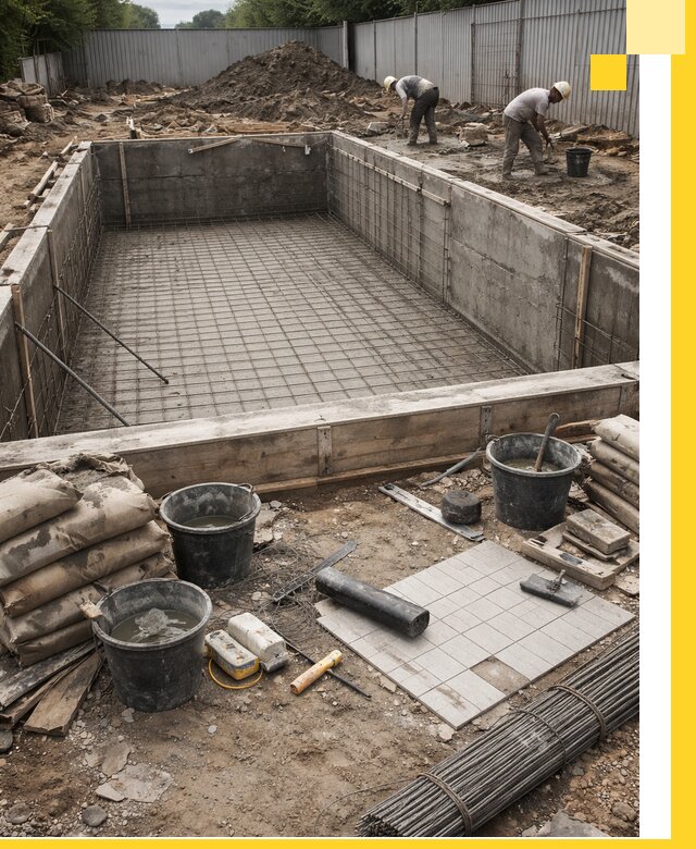 Строительство бассейнов под ключ в Шебекине, дизайн и монтаж