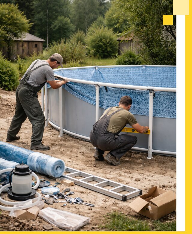 Установка и монтаж каркасных бассейнов в Шебекине под ключ