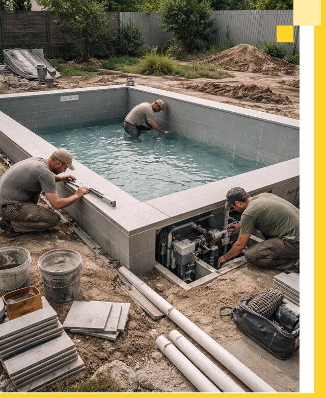 Строительство и монтаж бассейнов для дачи под ключ в Шебекине