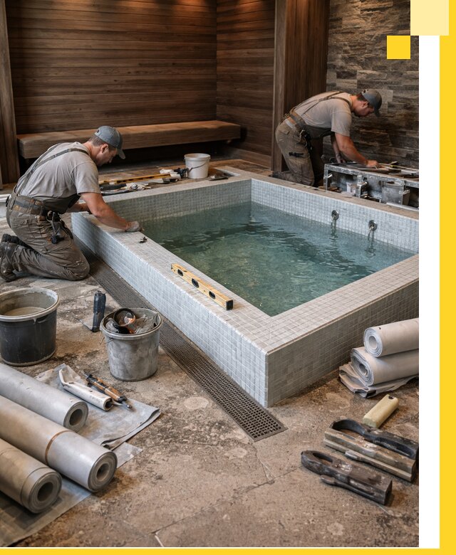 Установка и строительство бассейнов для сауны в Шебекине