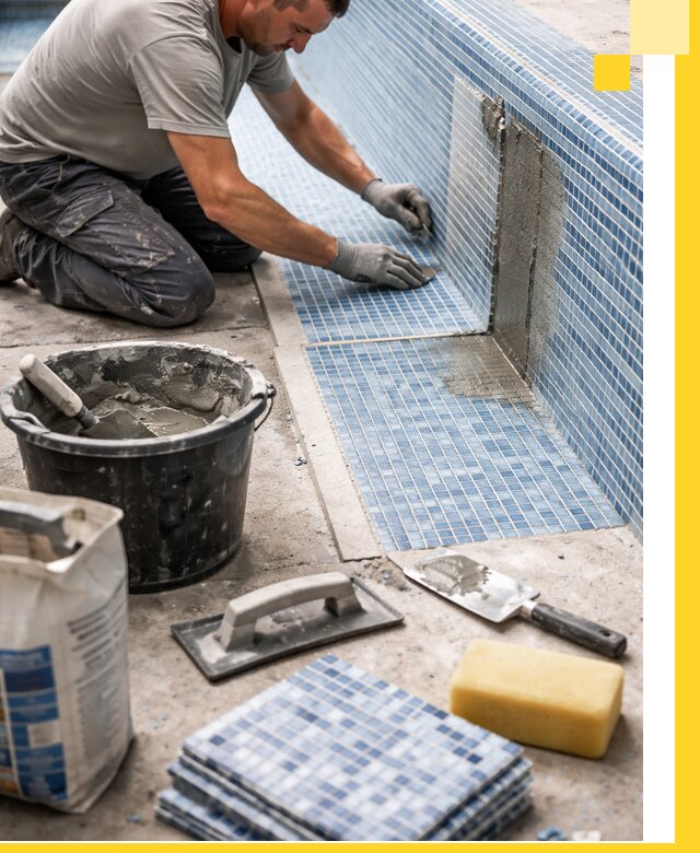 Укладка и ремонт мозаики для бассейнов под ключ в Шебекине