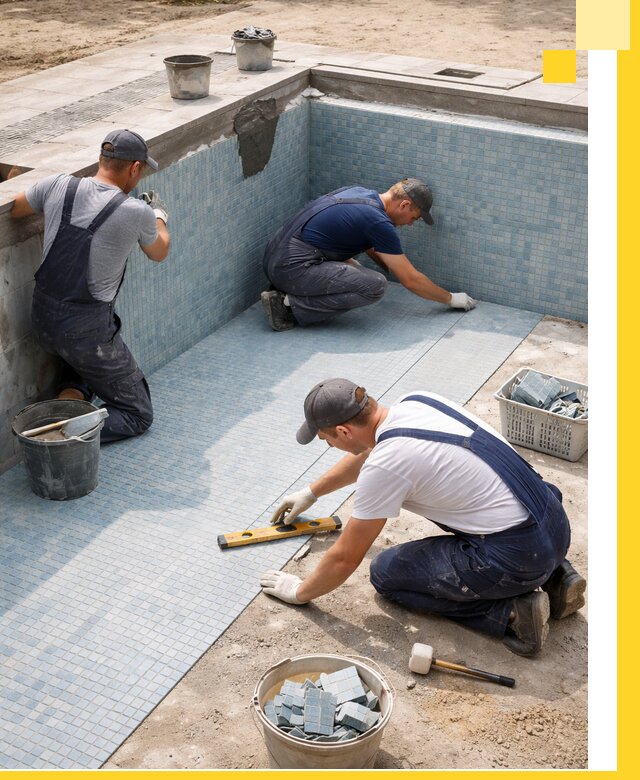 Укладка и установка плитки для бассейнов под ключ в Шебекине