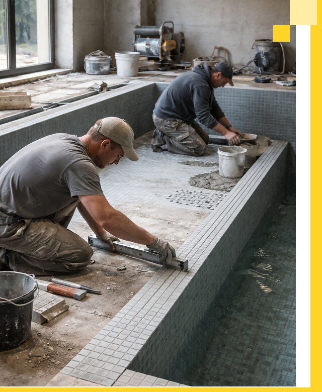 Строительство бассейна в частном доме в Шебекине под ключ