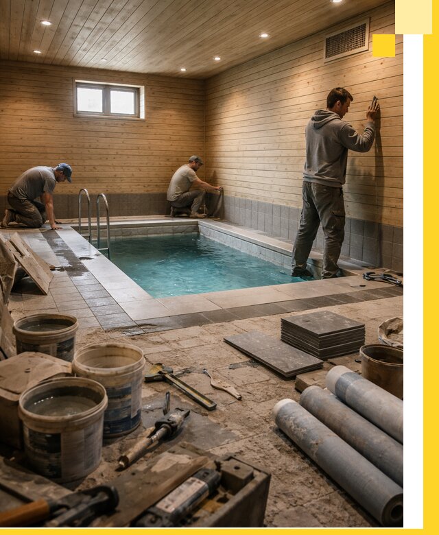 Строительство бани с бассейном и сауной под ключ в Шебекине