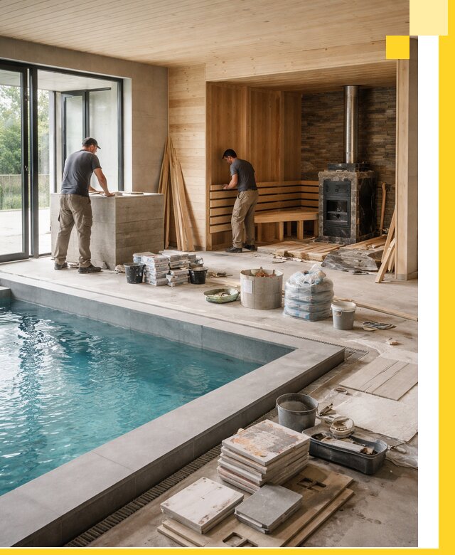 Проектирование и строительство бань с бассейном в Шебекине