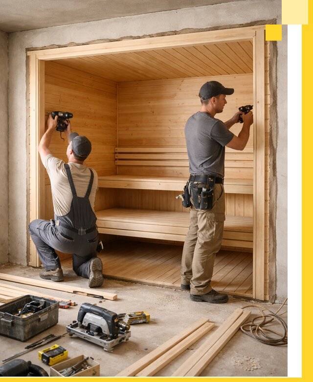 Монтаж саун под ключ в Шебекине — проектирование и установка