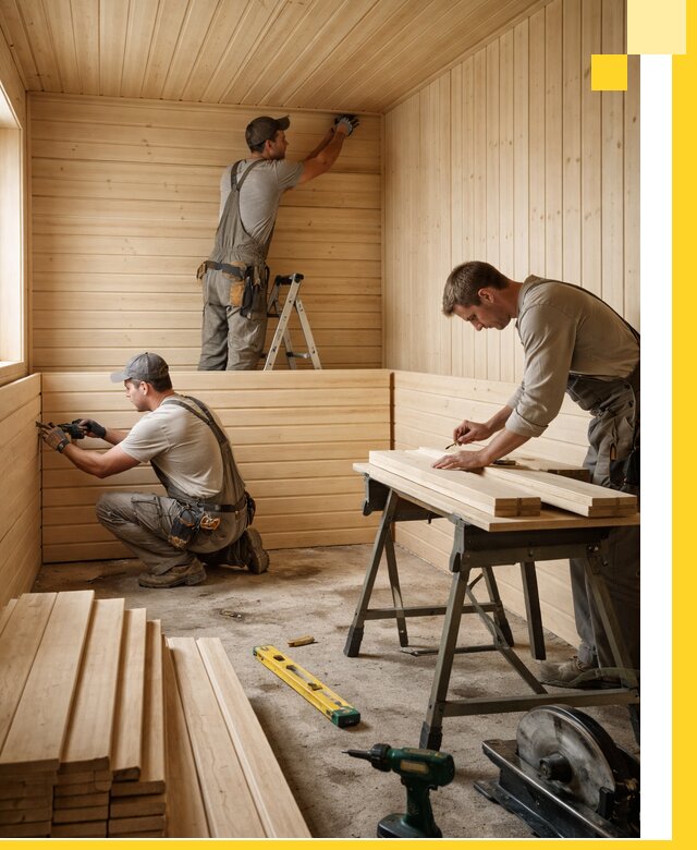 Обшивка саун в Шебекине из натуральной древесины под ключ