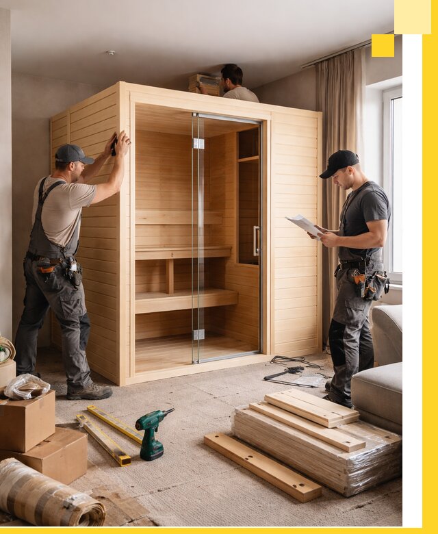 Установка и благоустройство саун в квартире в Шебекине