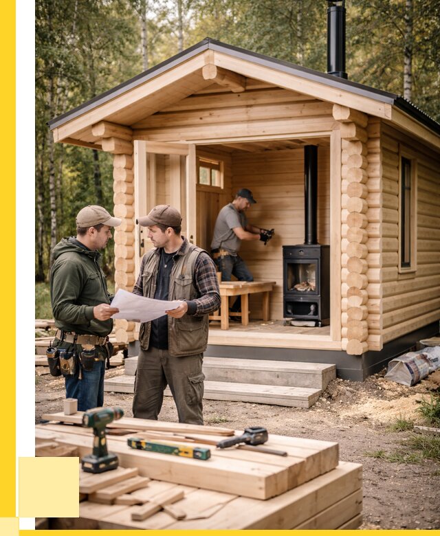 Монтаж бань под ключ в Шебекине — от 203620 р. | ЭриданШбк