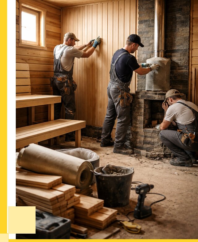 Ремонт бань под ключ в Шебекине от 45815 р. | ЭриданШбк