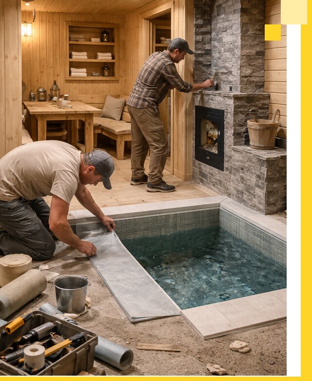 Строительство бань с комнатой отдыха под ключ в Шебекине