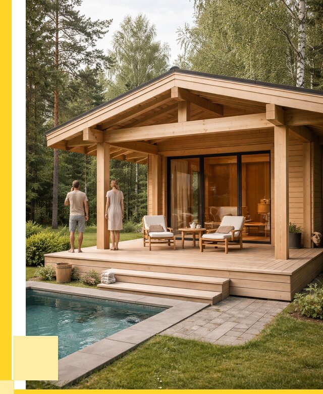 Бани с террасой под ключ в Шебекине от 610860 р. | ЭриданШбк