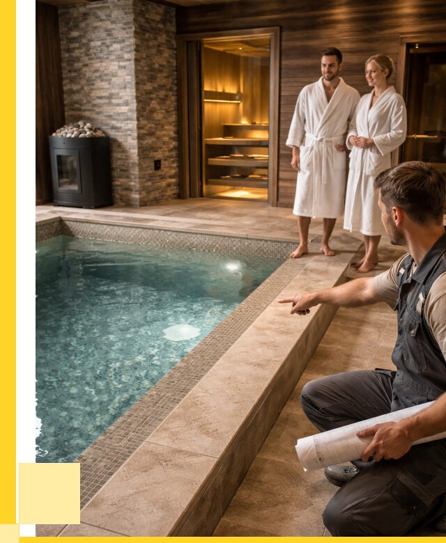 Проект бани с бассейном под ключ в Шебекине от 66177 р. | ЭриданШбк