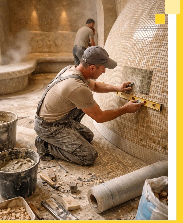 Хамам под ключ в Шебекине: проектирование, строительство, отделка