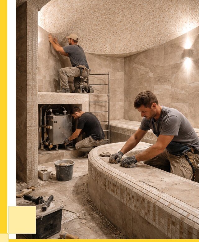 Монтаж хамамов под ключ в Шебекине от 254525 р. ЭриданШбк