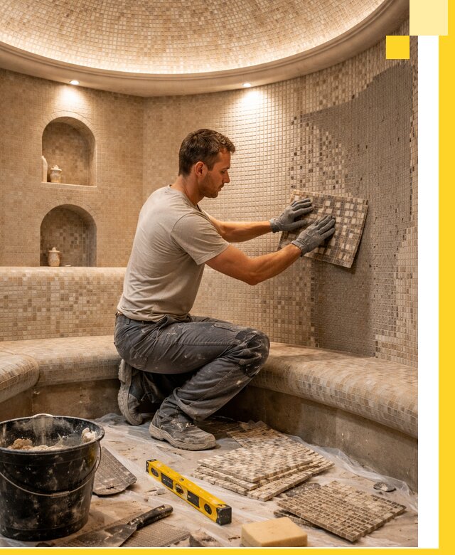 Устройство и монтаж домашнего хамама под ключ в Шебекине