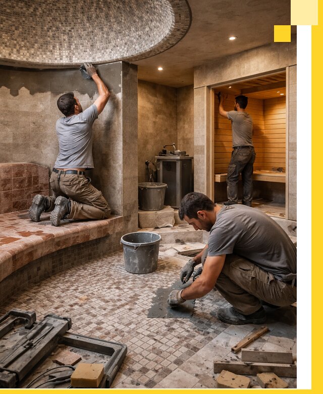 Проект и строительство хамама бани и сауны под ключ в Шебекине