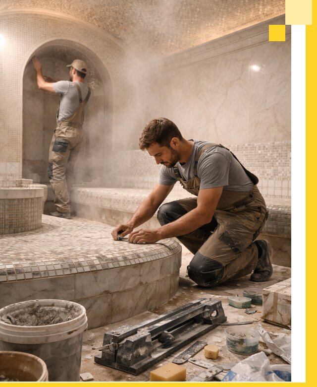 Профессиональный дизайн хамама и SPA под ключ в Шебекине