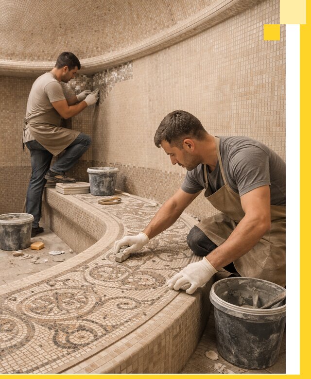 Плитка для хамама в Шебекине, укладка, подбор и поставка