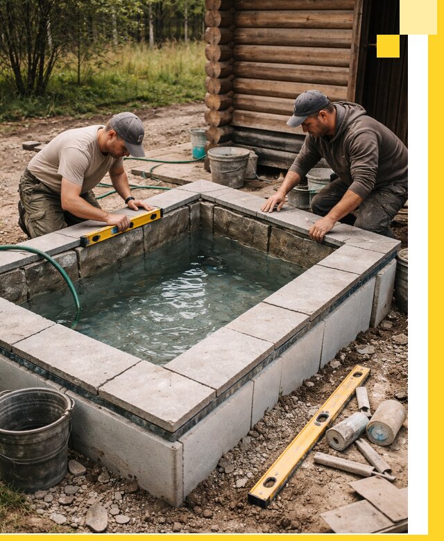 Изготовление и установка холодных купелей под ключ в Шебекине